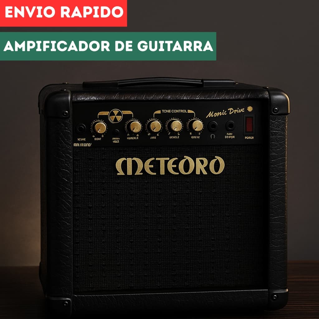 Amplificador Meteoro Atomic Drive | Guitarra | 15W | Gain, EQ Completo, Line Out | Som Potente