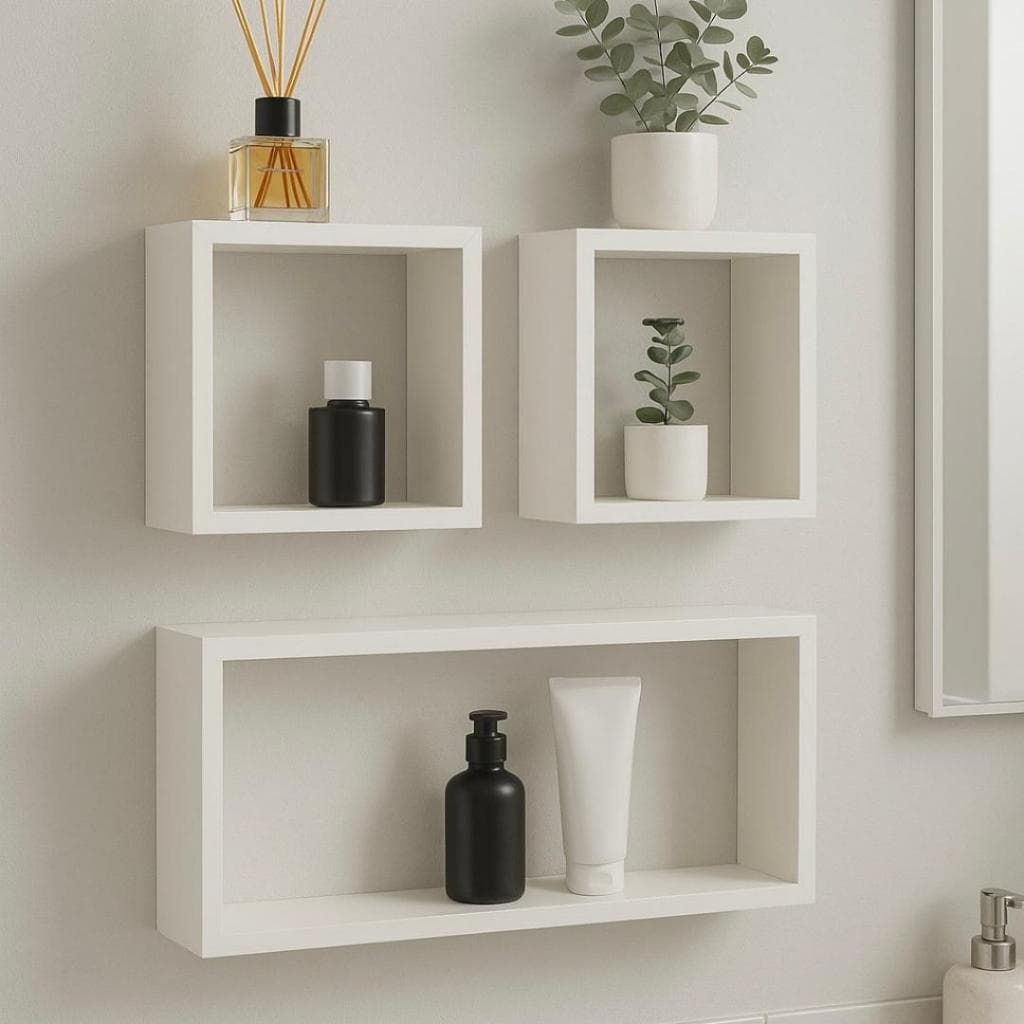 Nicho Parede Kit Prateleira MDF Decoração Sala Quarto Banheiro Cozinha