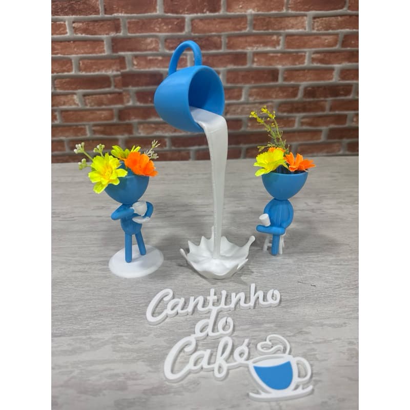 Xícará Flutuante 1 kit Completo Cantinho do café Xícará Suspensa