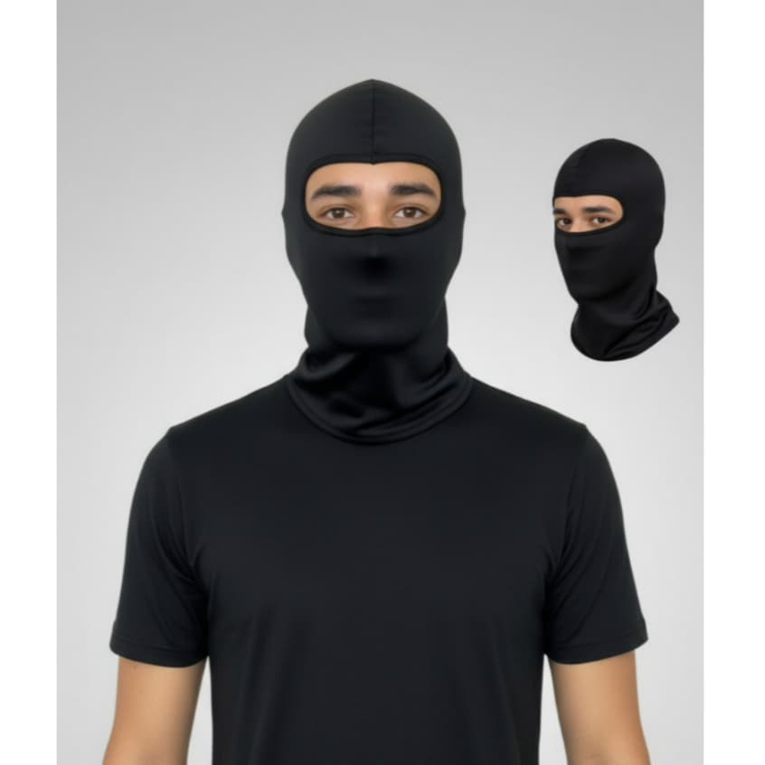 Balaclava Touca Ninja Proteção UV50+ Preta Moto Militar Ciclismo Térmica Envio Rápido