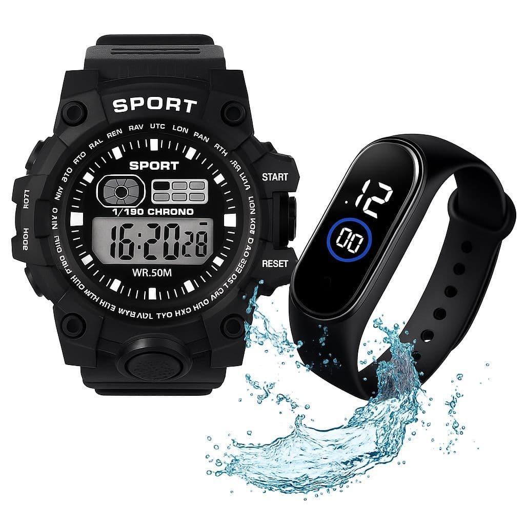 Relógio Masculino Digital SHOK  Relógios Sport Para Homens