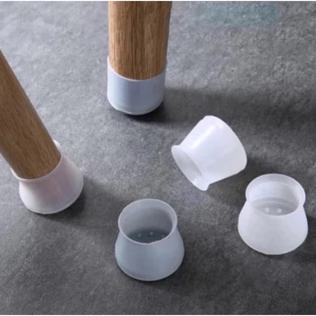 Kit 24/20/16/12 Protetor Silicone Pé de Mesa e Cadeira Proteger o piso