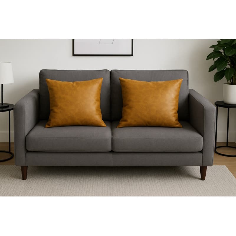 Capa de Almofada Dallas Veludo Estampa de Couro 50x50 para Decoração de Sofá, Sala, Quarto