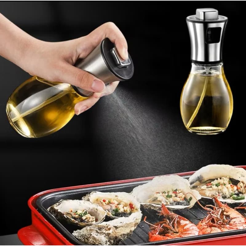 Galheteiro Spray Azeite Vinagre Óleo Pulverizador 200ml Vidro Porta Condimentos Temperar Salada Econômico