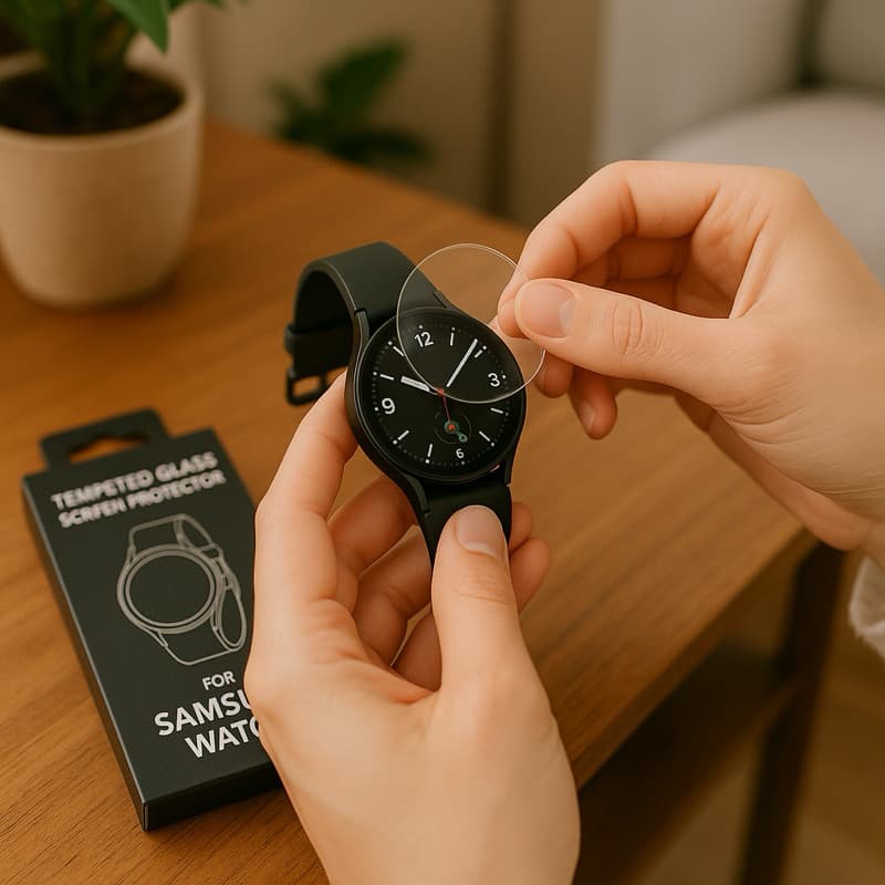 Película de Vidro para Smartwatch Samsung Galaxy Watch 4 5 6 7 40mm 44mm  45mm  42mm 46mm Relógio