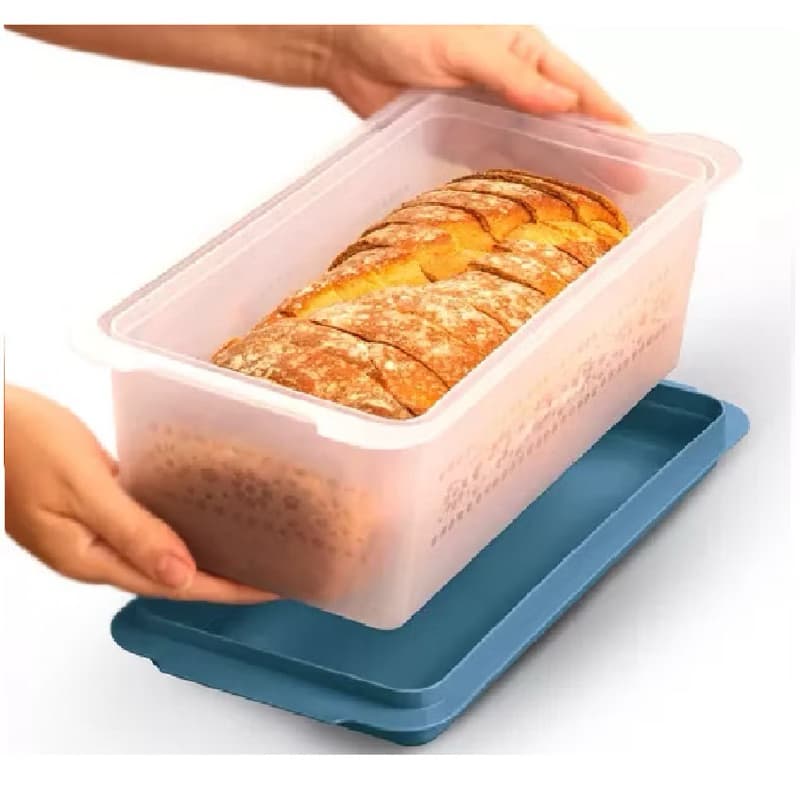 Tupper Porta Bolo/Porta Pão Retangular Murano Tupperware