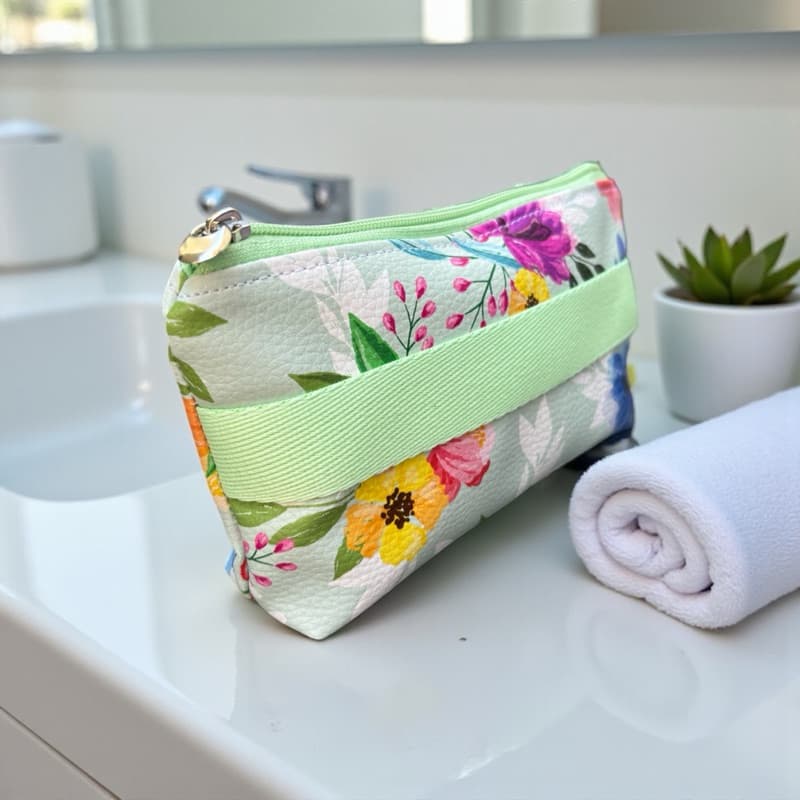 Necessaire com Zíper – 24x13x4 cm | Várias Cores e Estampas | Ideal para Maquiagem, Viagem e Bolsa