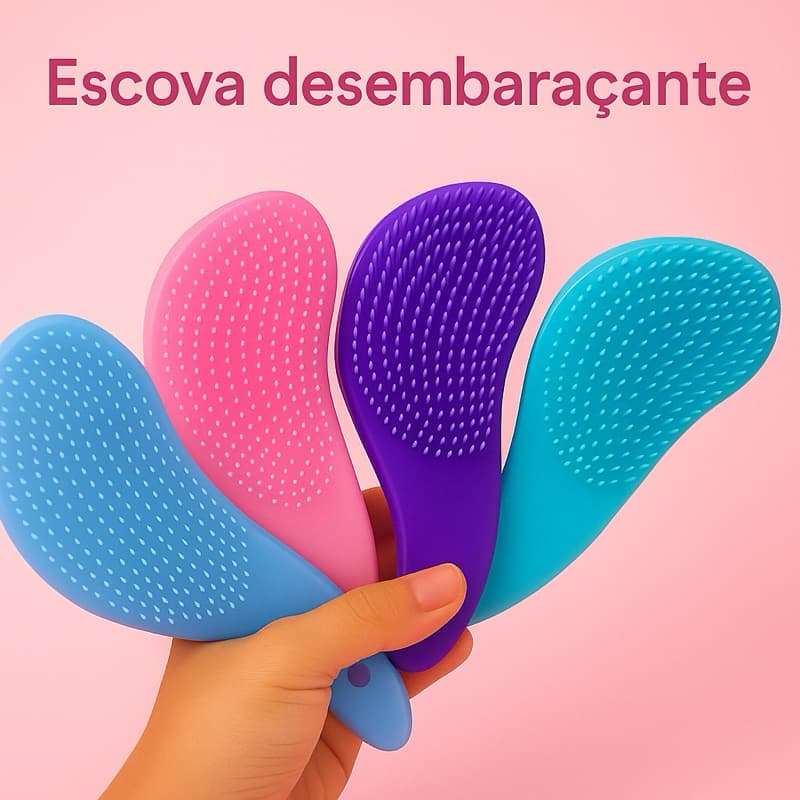 Escova Desembaraçante Anatômica – Super Leve | Para Todos os Tipos de Cabelo