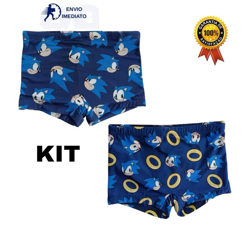 SUNGA BOXER COM FORRO PROTEÇÃO UV50+ SONIC ENVIO IMEDIATO