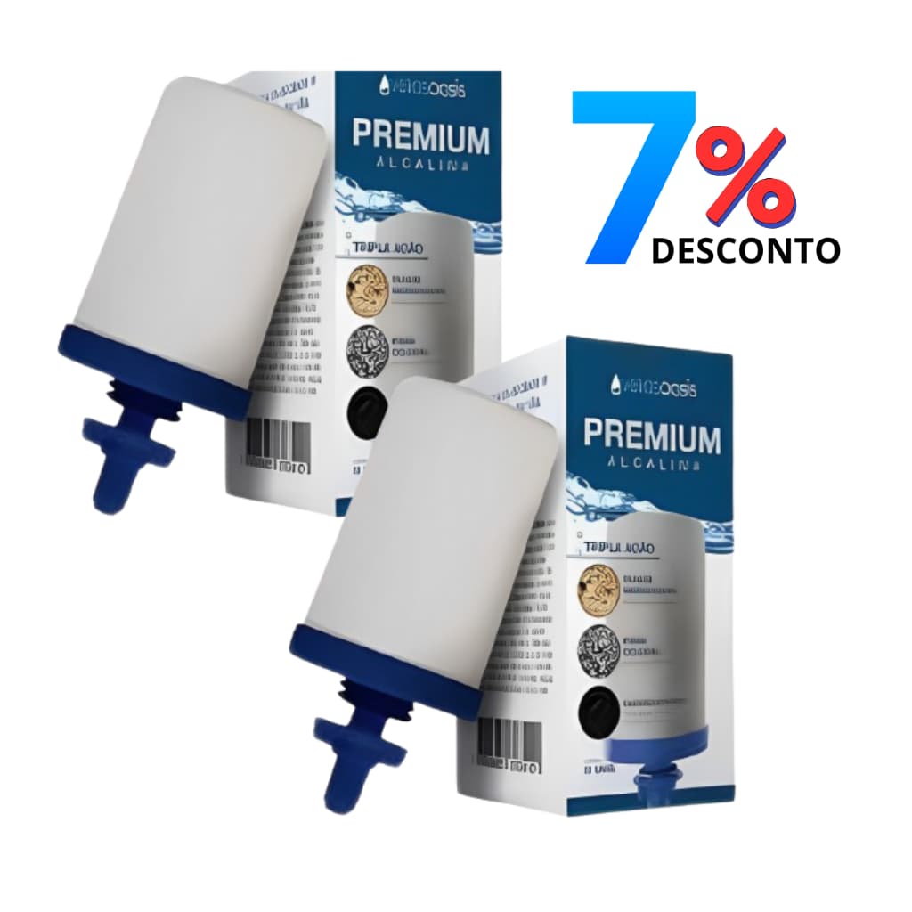 Kit 2 Vela Filtro de Barro Tripla Ação Carvão Ativado Prata Coloidal Original Oasis- 2 Unidades