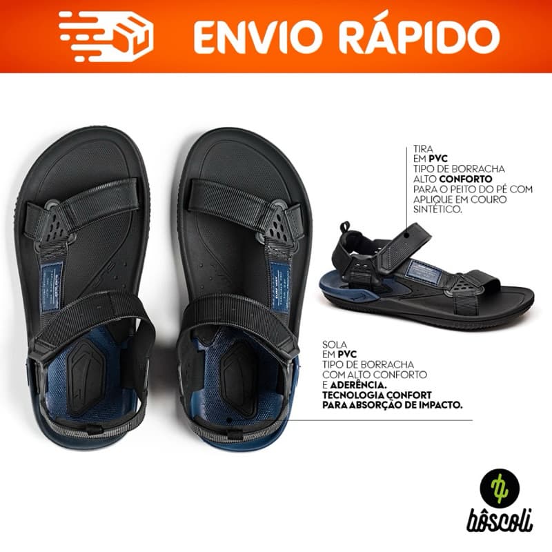 Papete Sandália Surf Way Original Confortável Trilha Masculino Discovery + Nota Fiscal