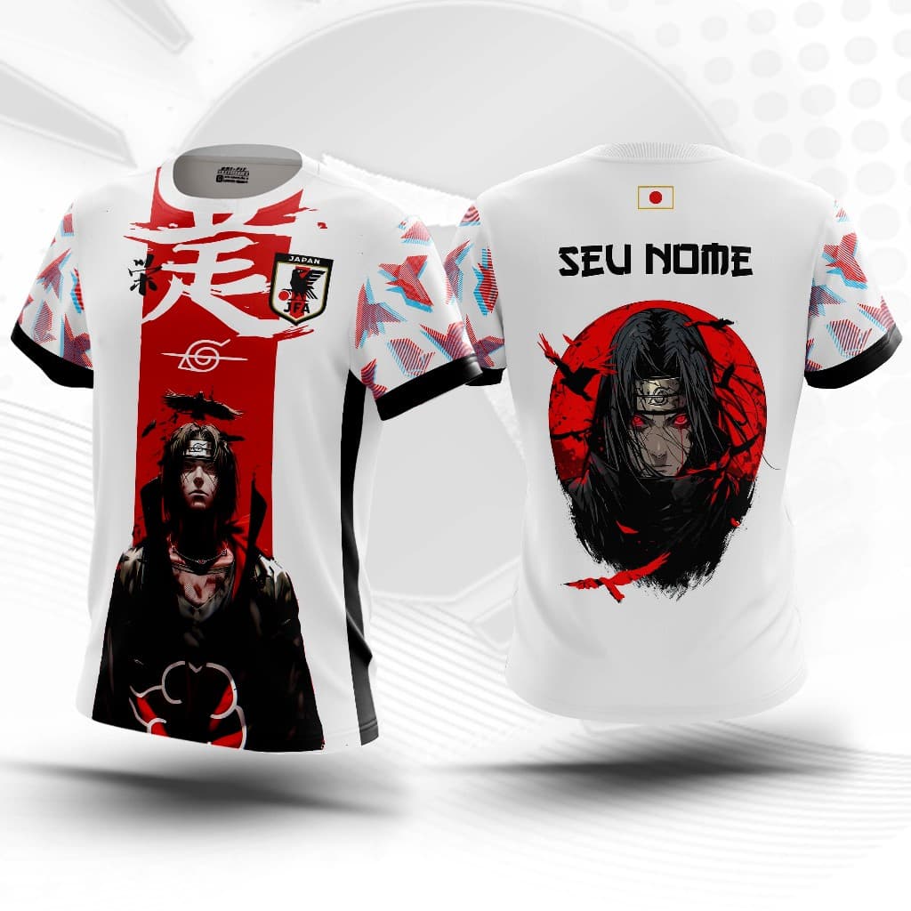 Camiseta camisa t-shirt  naruto itachi Japão masculina unisex Personalizável