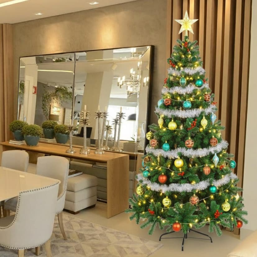 Arvore de Natal Premium Cheia Pinheiro 210cm 1150 Galhos