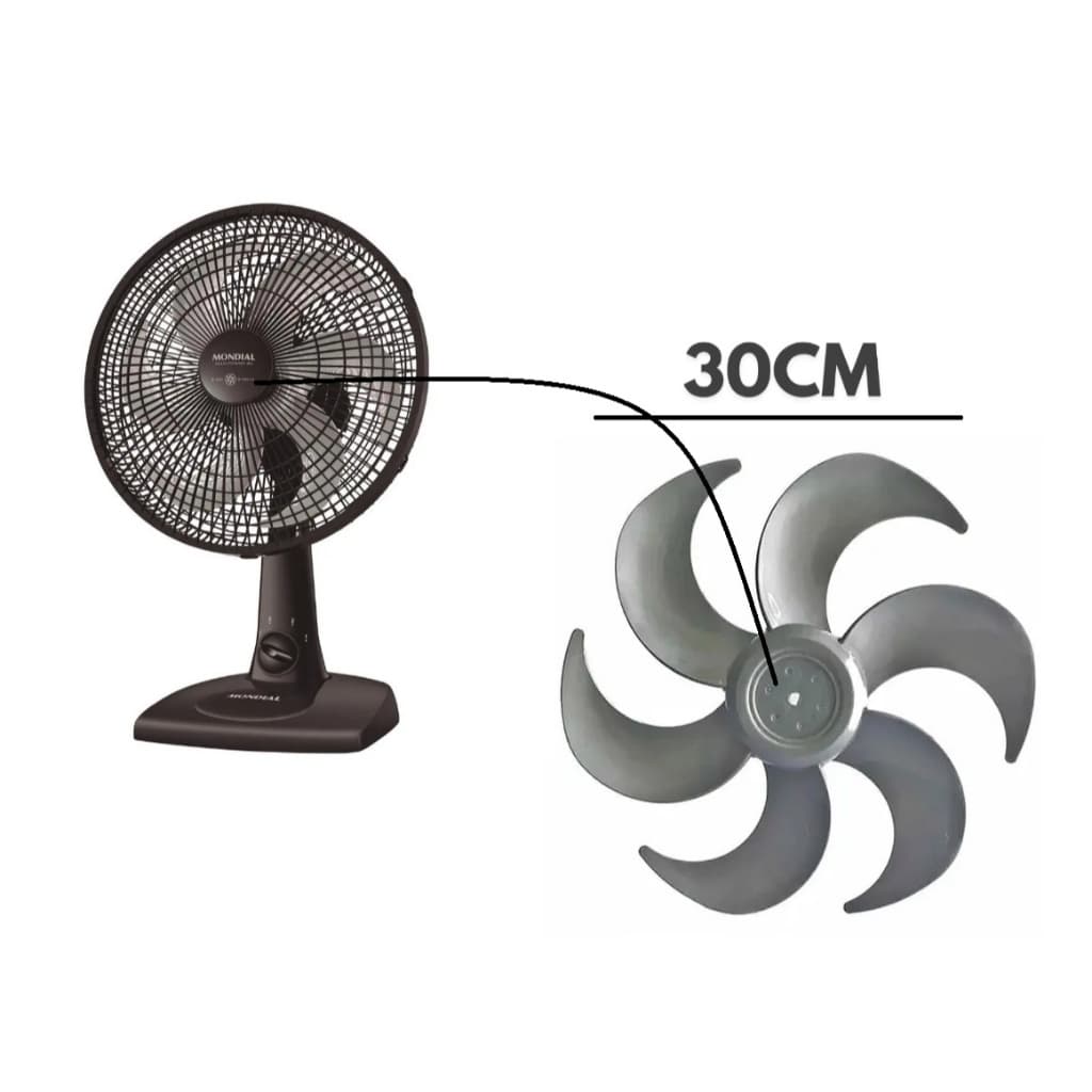 Helice Ventilador Mondial 6 Pás 30cm Original