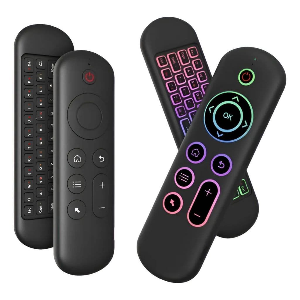 Controle Remoto Air Mouse Mini Teclado Luminoso Rgb