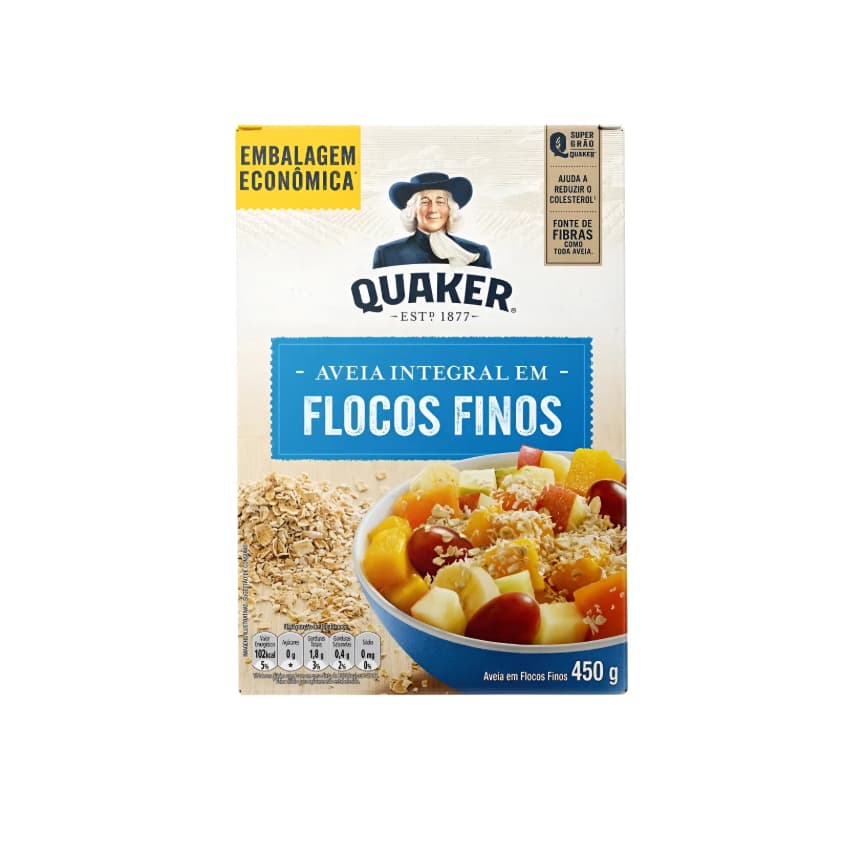 Aveia Em Flocos Finos Caixa 450g Quaker