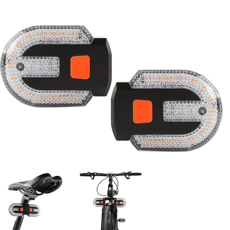 Lanterna Traseira Bike Com Seta e Aviso Sonoro Traseiro Para Bike