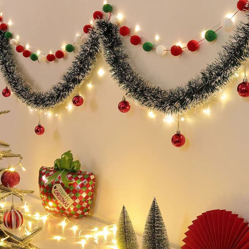 Enfeites de Natal: Listras para Árvore de Natal, Flocos de Neve, 2 Metros