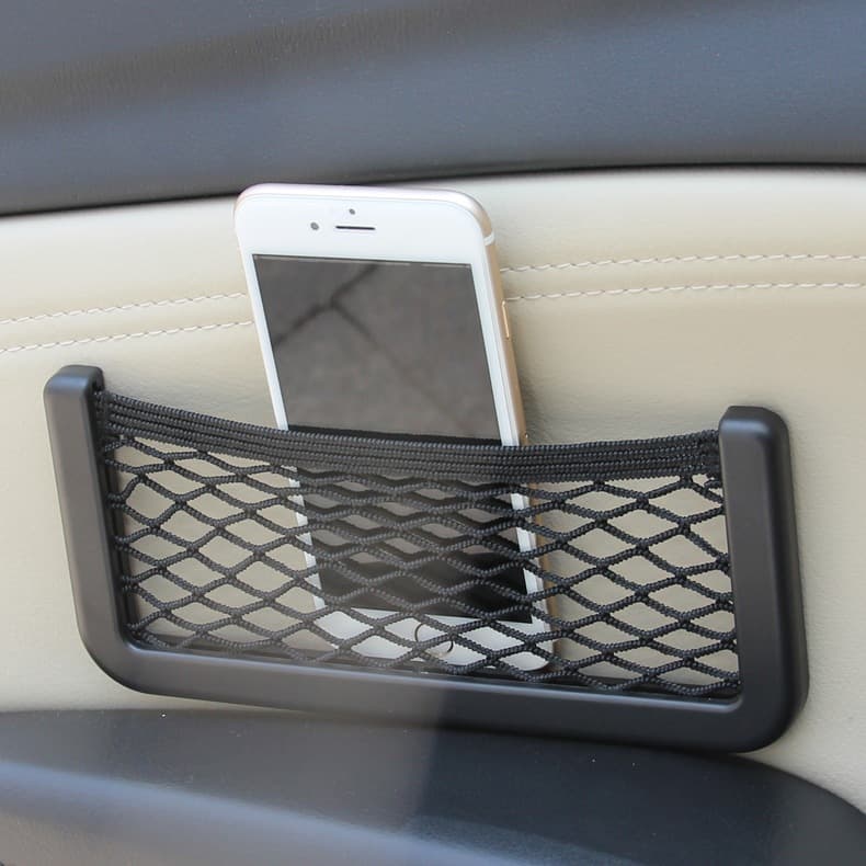 Organizador Lado do Assento de Carro – Universal, Saco de Rede Preto, Armazena Telefone