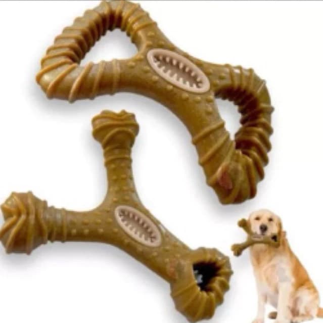 Brinquedo de Mastigar para Grandes Cachorro Limpeza Dental Moagem Resistente e Sabor Bacon