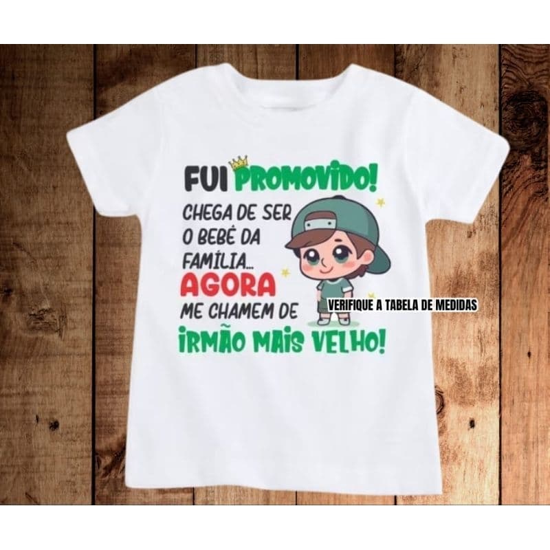 Camisa Personalizada Festa Fui Promovido a Irmão mais Velho TN838