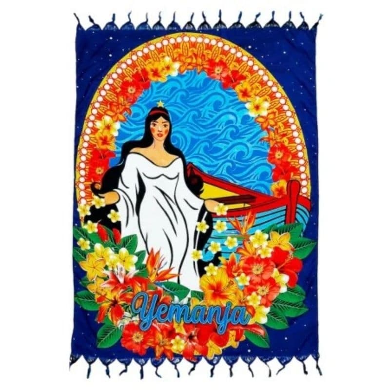 Pareo Canga Saída Praia 160x110CM Toalha Verão Grande Feminina Religiosa Painel