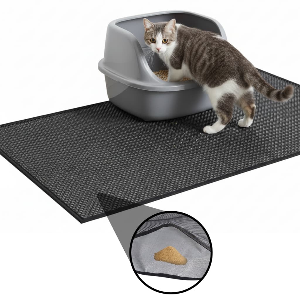 Tapete Higiênico Coletor de Areia Para Gatos Lavável Anti Sujeira