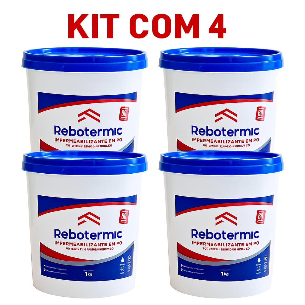 Rebotermic Impermeabilizante em Pó 1kg – Proteção Contra Infiltrações Umidade Mofos e Manchas