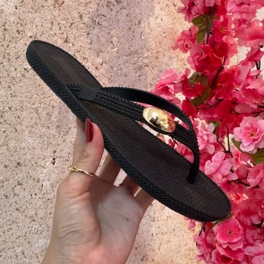 chinelo ibizza Feminino oval pingente sandália brisa EVA Trança Plataforma Ortopédico Macio Confortável calce fácil