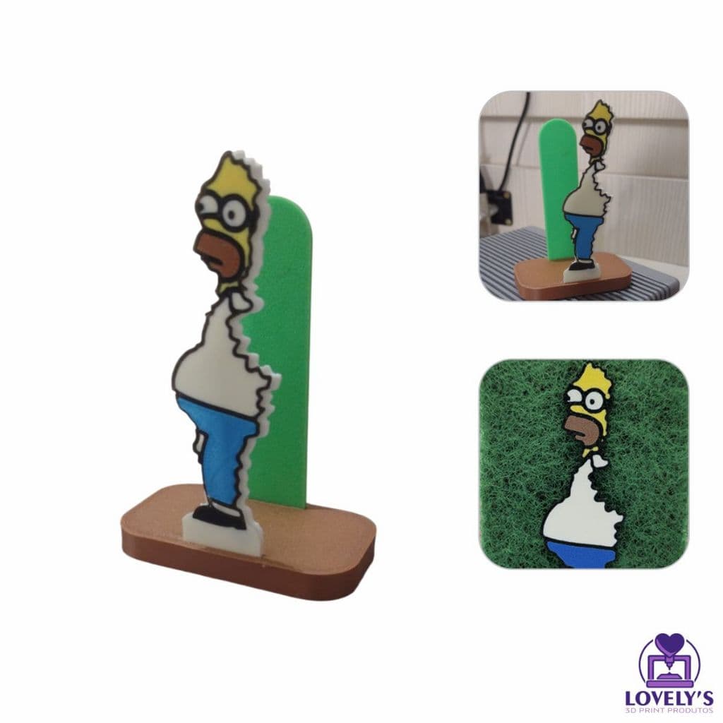 Suporte de Esponja Bucha De Pia para Cozinha Homer Simpsons Organizador Decoração de Cozinha