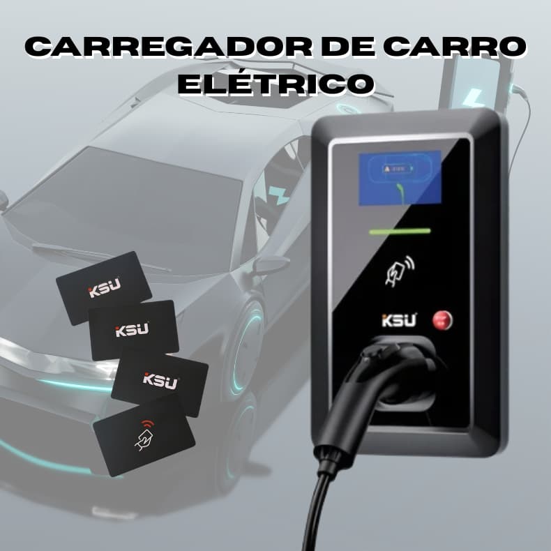 Carregador Carro Elétrico 7KW 32A Smart AC Wallbox Bivolt IP55.