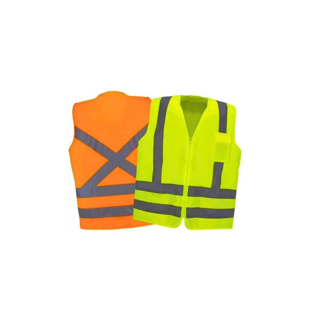 Colete De Sinalização Refletivo Tipo Blusão Com 1 Bolso Zíper Proteção Impermeável Alta Visibilidade Brascamp