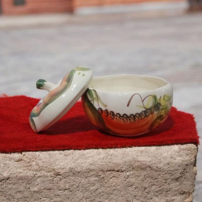 Bowl Tigela Pintada a Mão 500 Ml Frutas Cerâmica Para Mesa Posta e Decoração