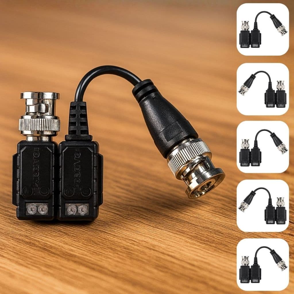 Kit 4 Balun Passivo VB 500 P Transmissão de Vídeo via Cabo de Rede Ideal para CFTV DVR e Câmeras