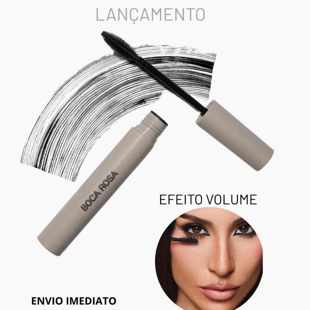 Máscara Para Cílios Efeito Volume Boca Rosa Efeito Imediato Fácil Aplicação
