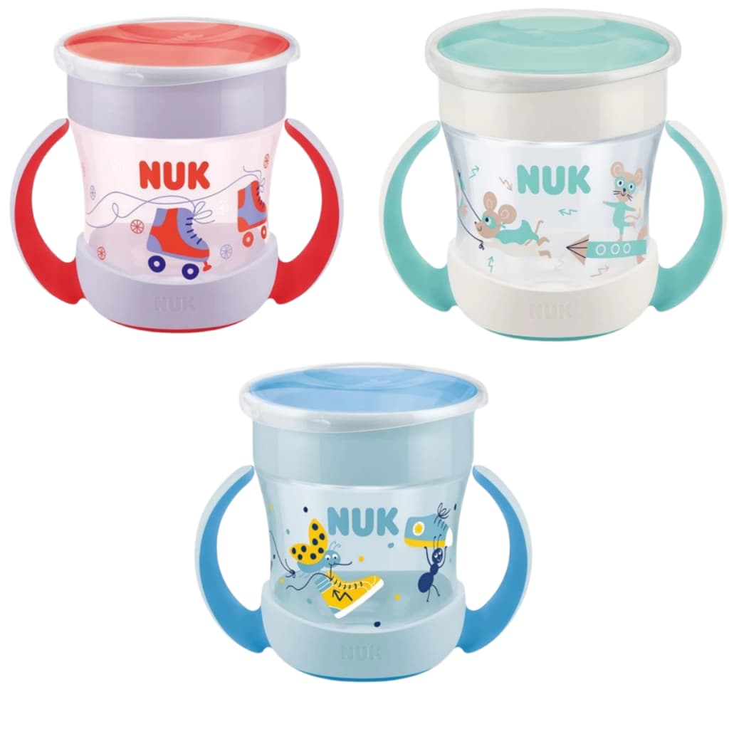 Copo Mini Magic Cup 360° Antivazamento Evolution Infantil Com Alça Sistema Intercambiável NUK