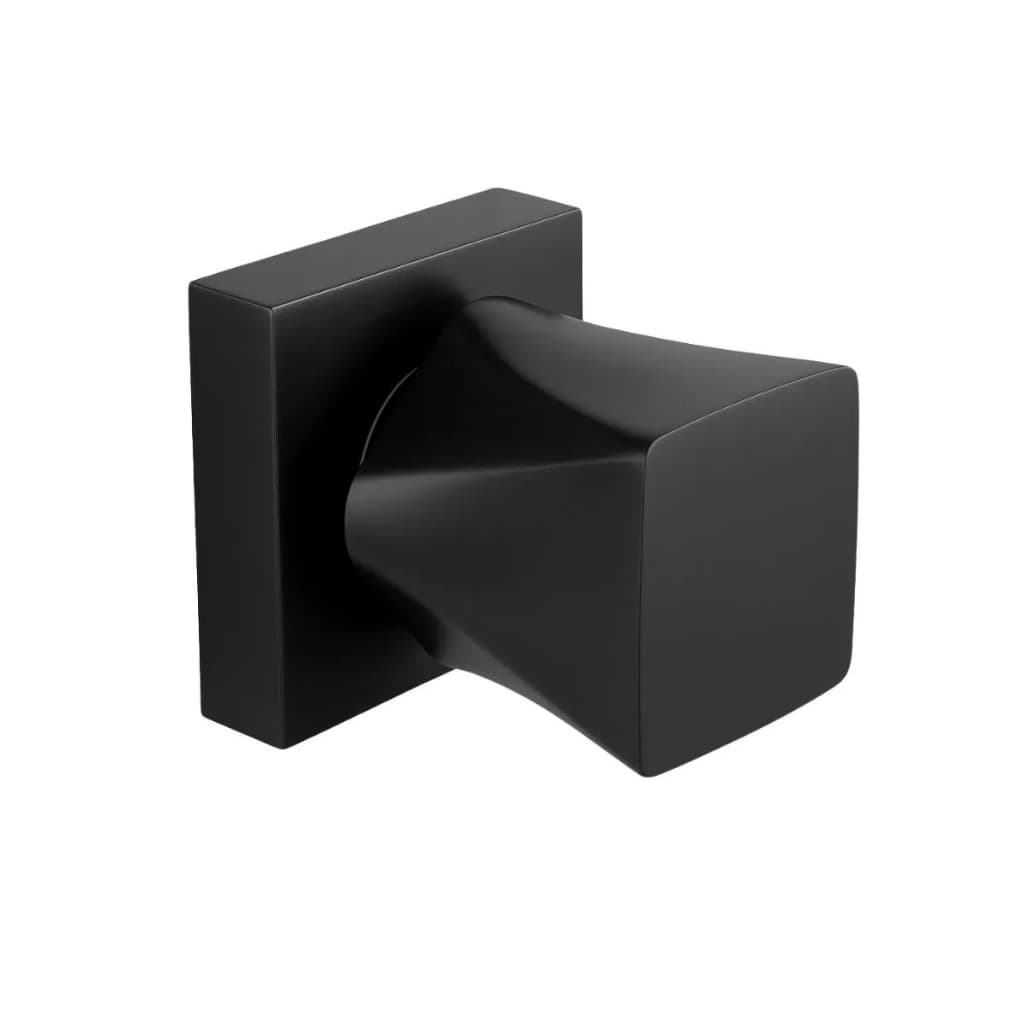 Acabamento de Registro Quadrado Diamante Luxo 100% Metal Preto Fosco Matte Pressão Gaveta 1/2 3/4