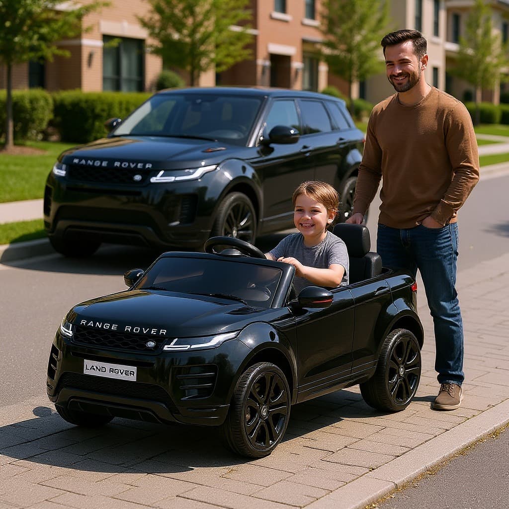 Mini Carro Carrinho Eletrico Infantil Land Rover Evoque 12v para Criança 2 a 5 anos Controle Remoto