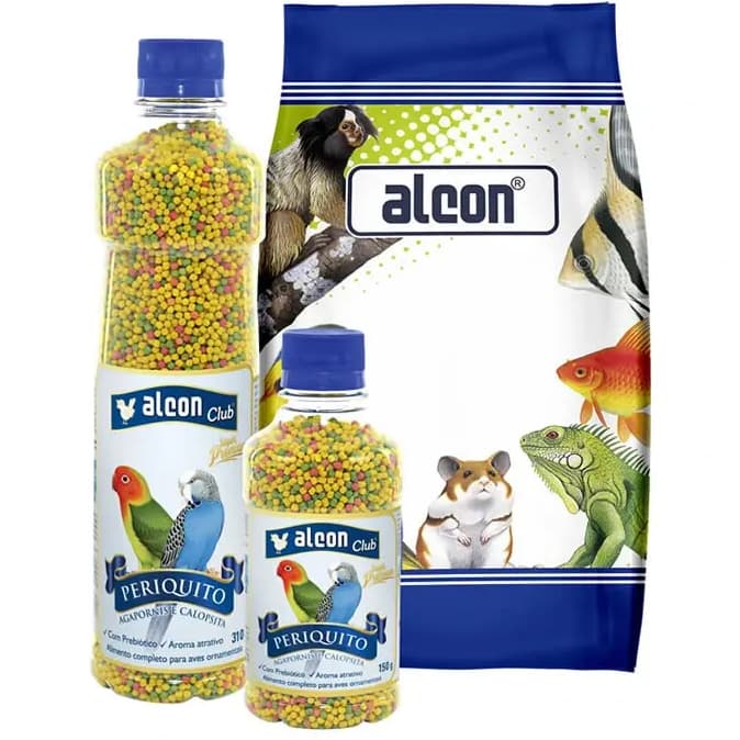 Ração Alcon Club Periquito – Alimento Completo para Periquitos, Agapornis e Calopsitas 310g
