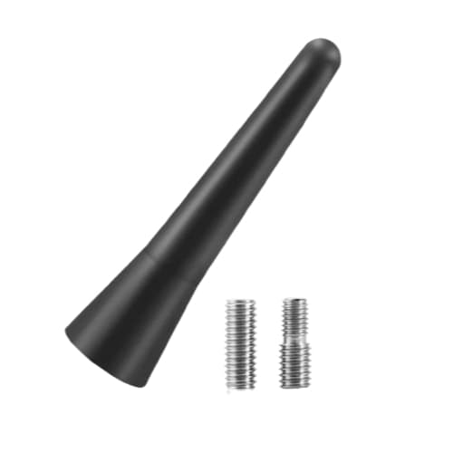 Antena Curta Carro Universal 6,5cm AM FM Esportiva com 3 Adaptadores