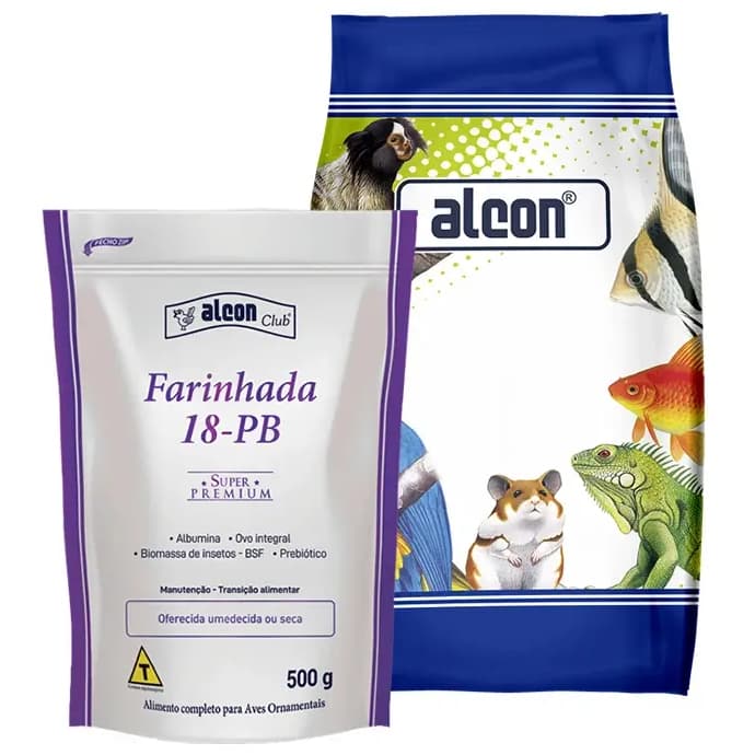 Ração Alcon Club Farinhada 18-PB – Super Premium para Aves Ornamentais Adultas (Manutenção e  Muda)