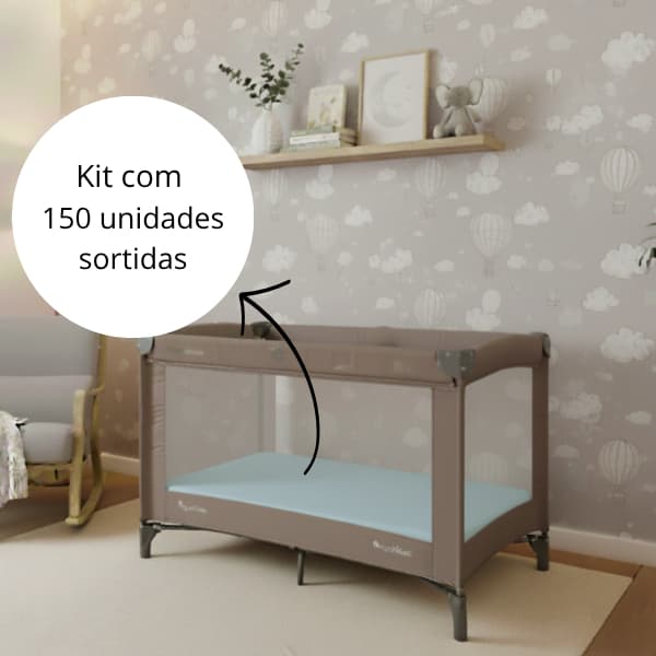 Kit 150 Lençóis Chiqueirinho 100x75cm Avulso Com Elástico Percal Escola Creche