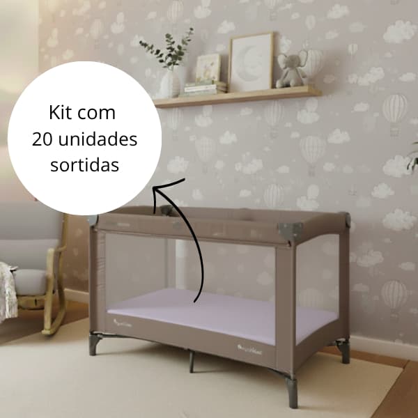 Kit 20 Lençóis Chiqueirinho 100x75cm Avulso Elástico Percal Escola Creche