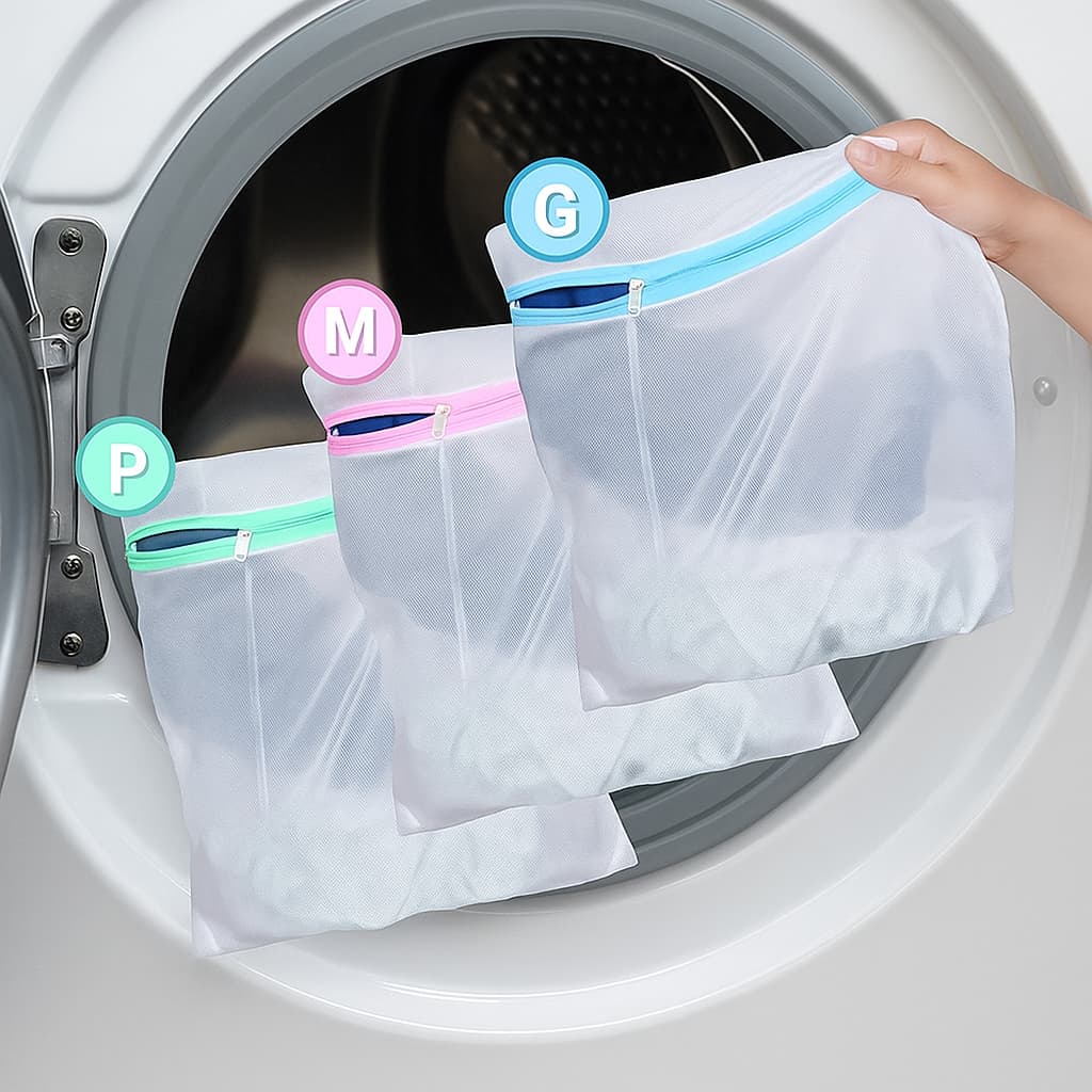 Kit Sacos Proteção Para Lavar Roupas / Tenis na Máquina Diversos Tamanhos