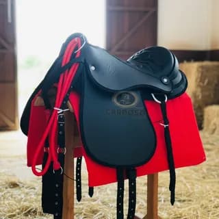 Sela Para Cavalo Australiana Mangalarga Tamanho Adulto 17 Polegadas Completa + Acessórios