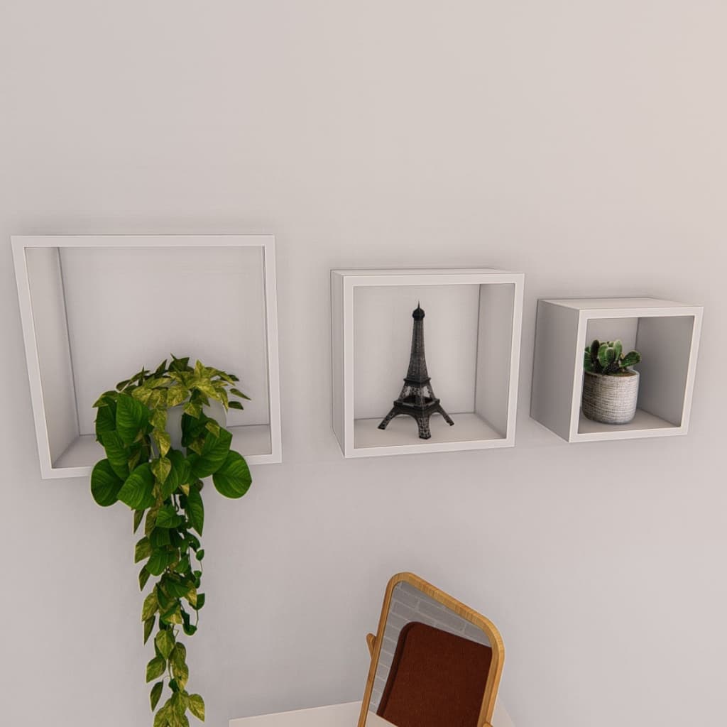 3 Nicho Decorativo Multiuso Para Quarto Cozinha Salão Beleza Brinquedo Móveis Kit Completo P / M / G