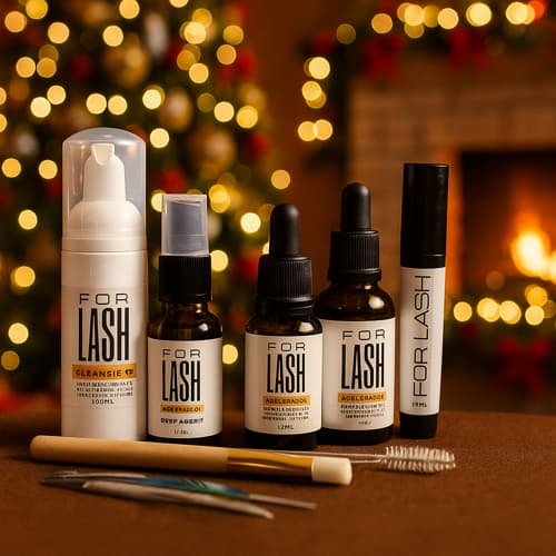 FOR.LASH - Kit retencao para extensao de cilios (Mousse+Primer+Acelerador de cola+Bruma Secagem+Serum Hidratante)