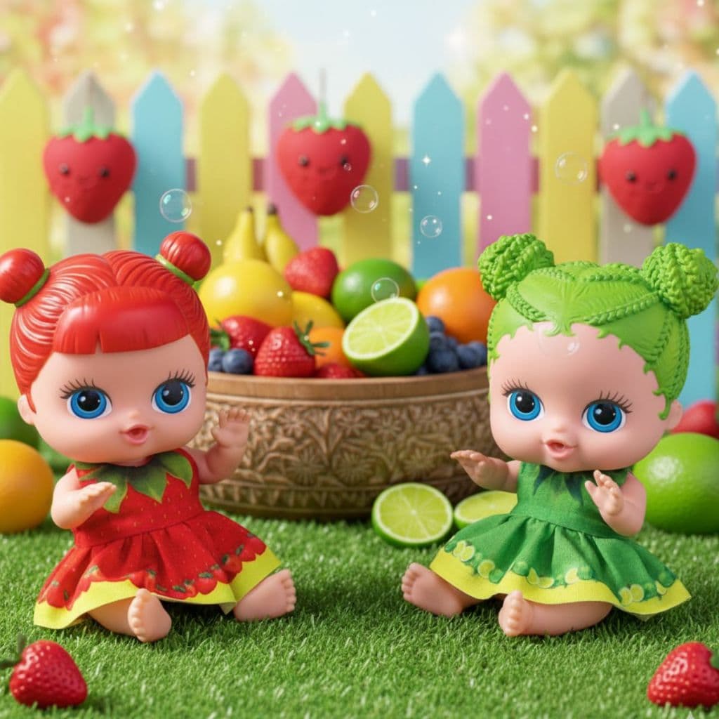 Kit Bonecas Frutinhas: presente infantil com cheirinho de morango e Limão. Diversão da Cotiplás!