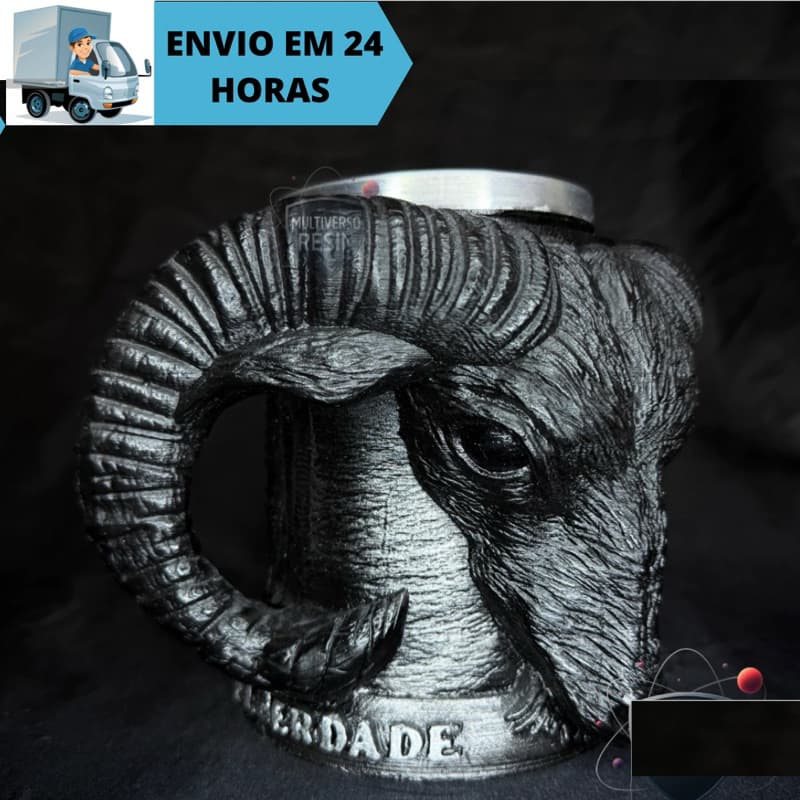 Caneca/Copo Bode Maçonaria Fraternidade 3D