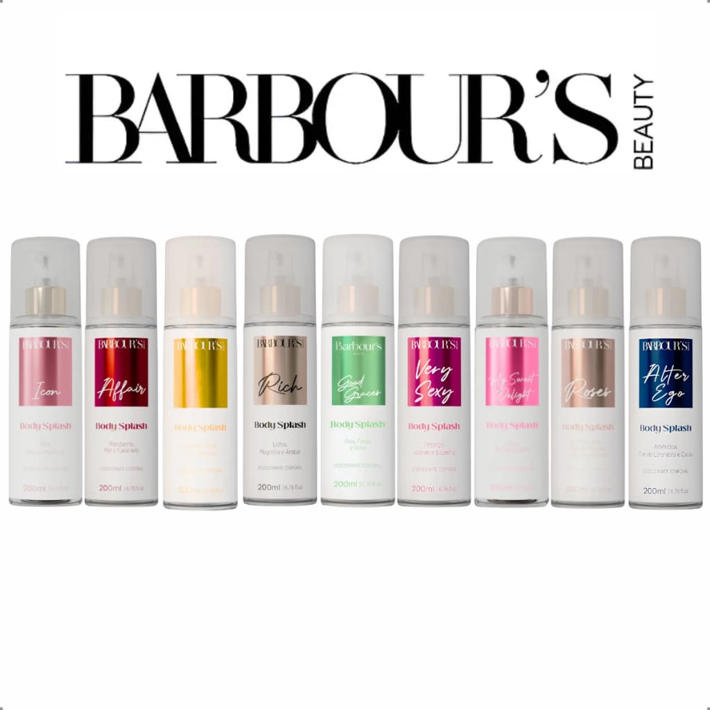 Body Splash Deo Colônia Corporal Barbour’s Beauty 200mL - Escolha Sua Fragrância